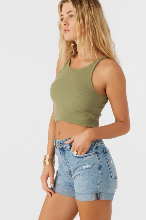 O’Neill Tops^ALYX RIB KNIT TANK TOP OIL GREEN