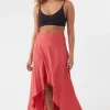 O’Neill Bottoms^AMBROSIO HIGH-LOW MAXI SKIRT CHRYSANTHEMUM