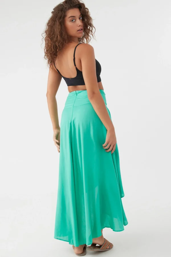 O’Neill Bottoms^AMBROSIO HIGH-LOW MAXI SKIRT GUMDROP GREEN