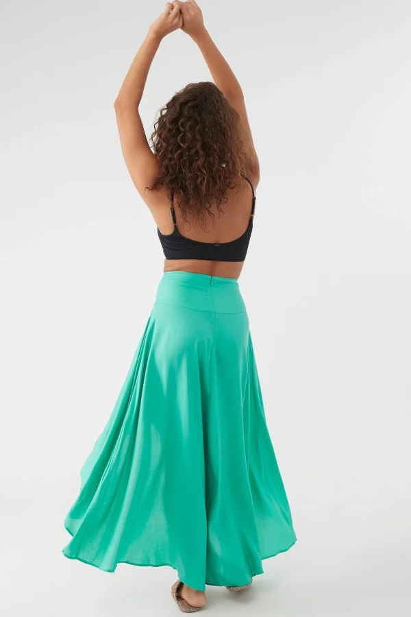 O’Neill Bottoms^AMBROSIO HIGH-LOW MAXI SKIRT GUMDROP GREEN