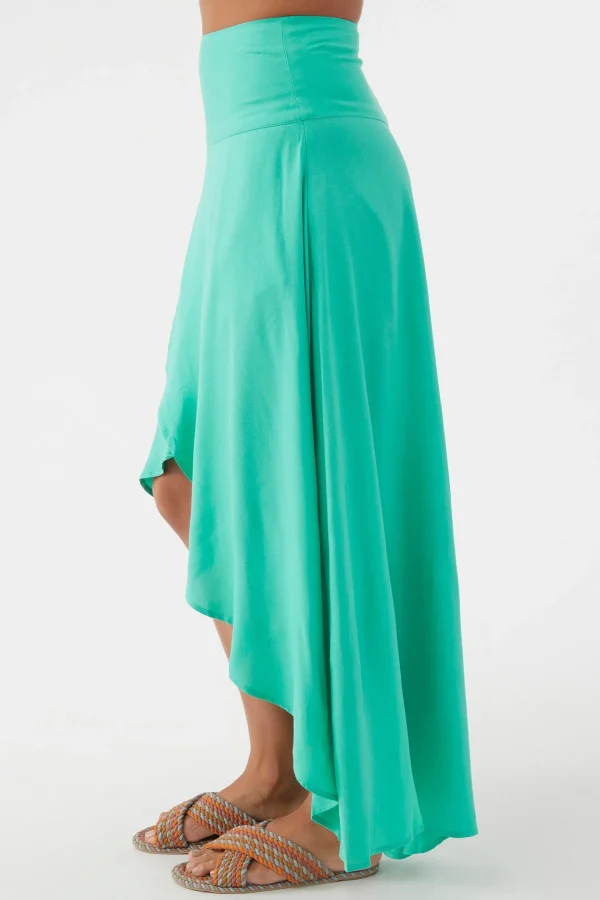 O’Neill Bottoms^AMBROSIO HIGH-LOW MAXI SKIRT GUMDROP GREEN