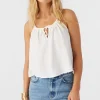 O’Neill Tops^ANYA CRINKLE DOUBLE GAUZE TANK TOP WHITE