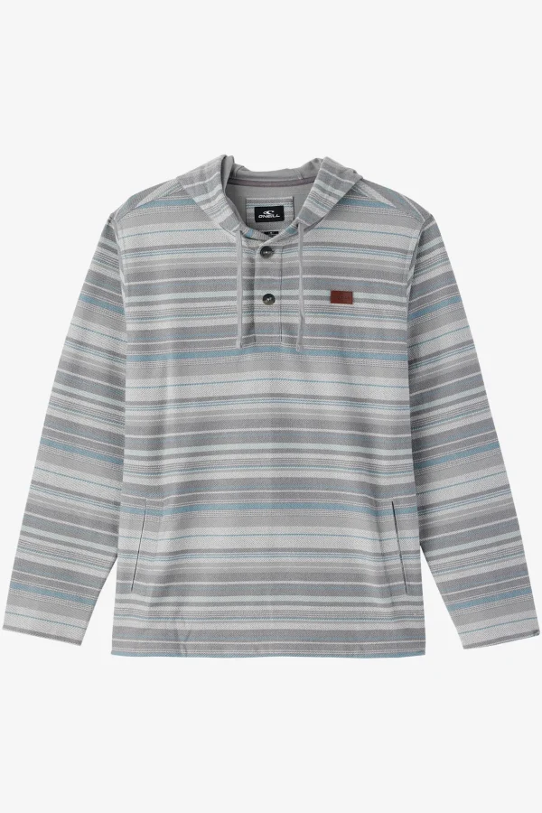 O’Neill Hoodies & Fleece^BAVARO STRIPE PONCHO PULLOVER FLEECE LIGHT GREY