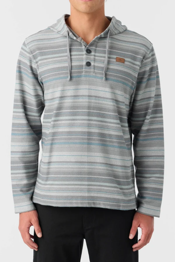 O’Neill Hoodies & Fleece^BAVARO STRIPE PONCHO PULLOVER FLEECE LIGHT GREY