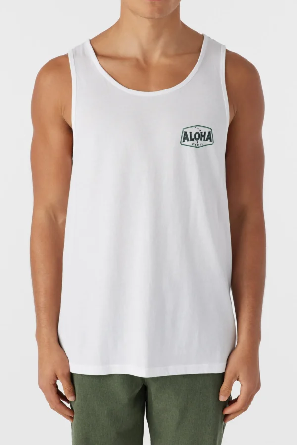 O’Neill Tees^BIG ALOHA TANK WHITE