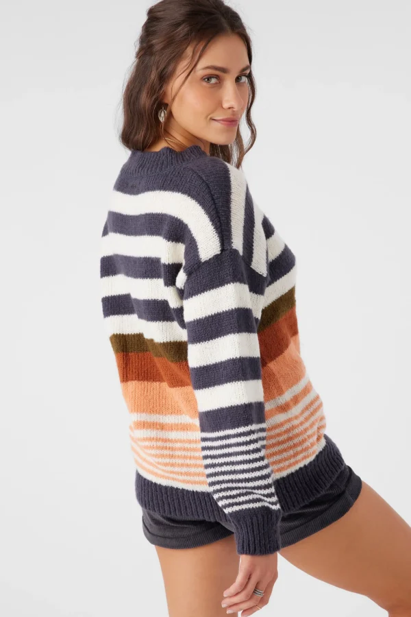 O’Neill Sweaters, Hoodies & Fleece^BILLIE STRIPE MOCK NECK OVERSIZED SWEATER PERISCOPE