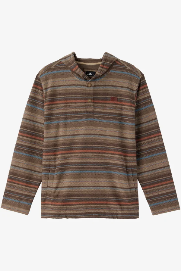 O’Neill Pullovers^BOY'S BAVARO STRIPE PONCHO PULLOVER FLEECE CHOCOLATE CHIP