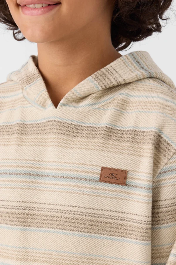 O’Neill Pullovers^BOY'S BAVARO STRIPE PULLOVER FLEECE LT KHAKI