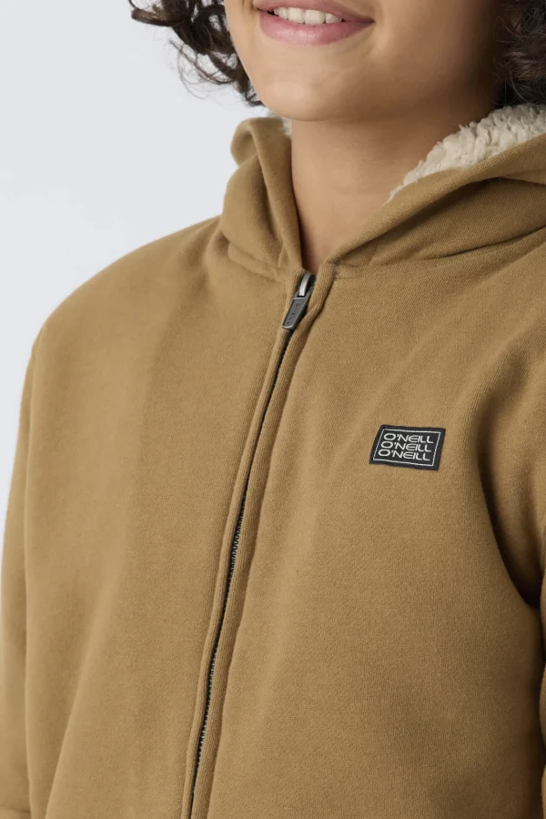 O’Neill Pullovers | Tops^BOY'S FIFTY TWO HIGH PILE ZIP UP FLEECE DARK KHAKI