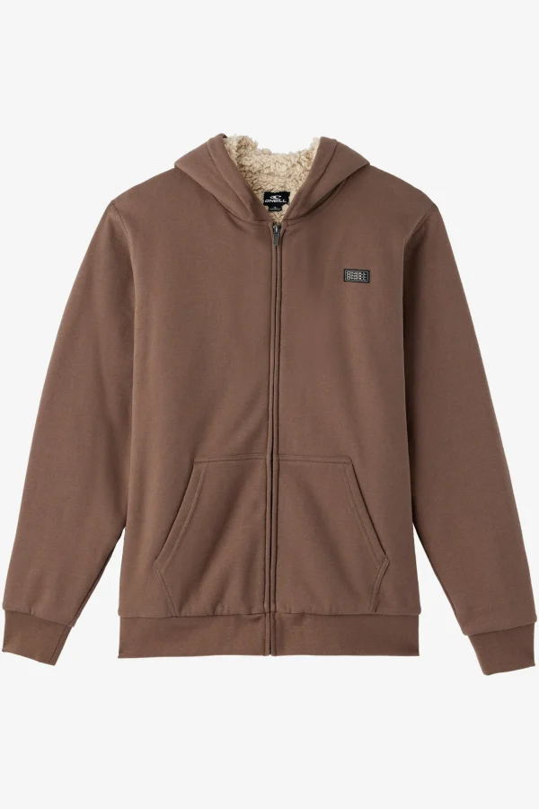 O’Neill Pullovers^BOY'S FIFTY-TWO HIGH PILE LINED ZIP FLEECE CHOCOLATE CHIP