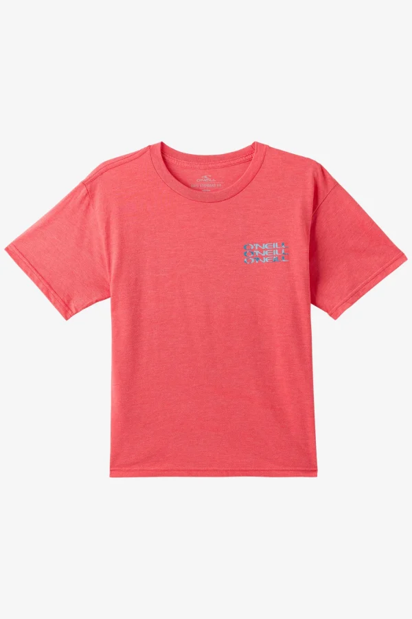 O’Neill Tops^BOY'S FREAKOUT TEE RED HEATHER