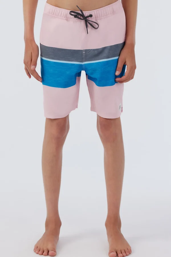 O’Neill Boardshorts^BOY'S HERMOSA BLOCK E-WAIST HYBRID SHORTS PINK DUST