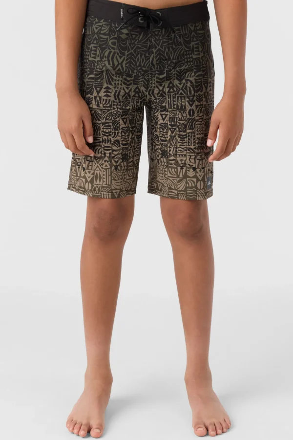 O’Neill Boardshorts^BOY'S HYPERFREAK HEAT HAWAII 17" BOARDSHORTS DARK OLIVE