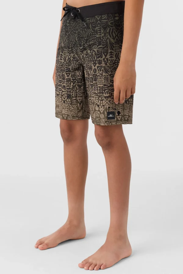 O’Neill Boardshorts^BOY'S HYPERFREAK HEAT HAWAII 17" BOARDSHORTS DARK OLIVE