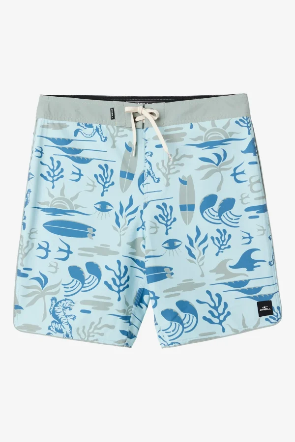 O’Neill Boardshorts^BOY'S HYPERFREAK MYSTO SCALLOP 16" BOARDSHORTS SKY BLUE