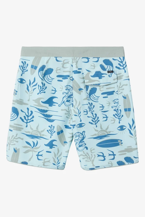 O’Neill Boardshorts^BOY'S HYPERFREAK MYSTO SCALLOP 16" BOARDSHORTS SKY BLUE