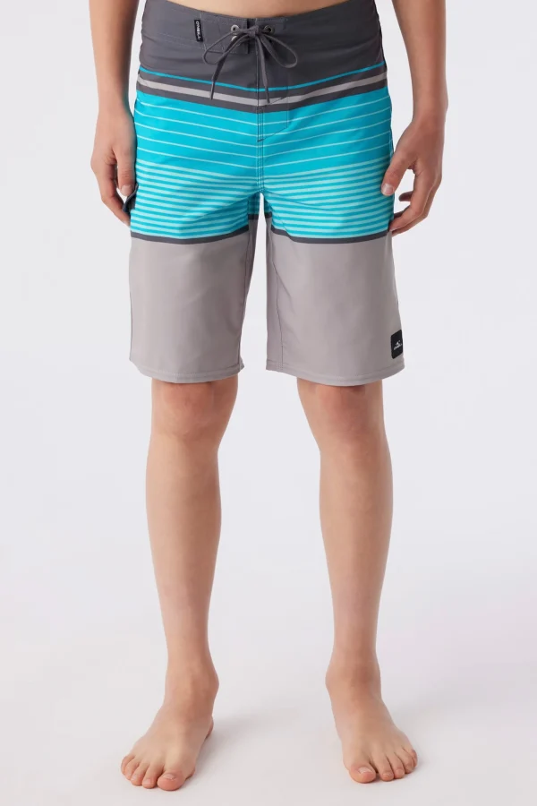 O’Neill Boardshorts^BOY'S LENNOX STRIPE 18" BOARDSHORTS GRAPHITE