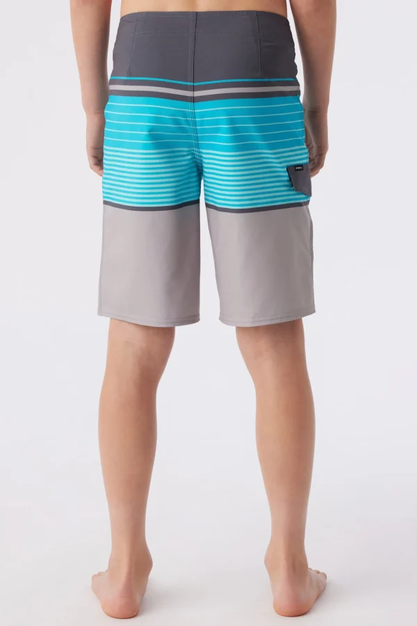 O’Neill Boardshorts^BOY'S LENNOX STRIPE 18" BOARDSHORTS GRAPHITE