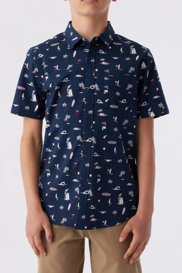 O’Neill Tops^BOY'S QUIVER STRETCH SHIRT NAVY