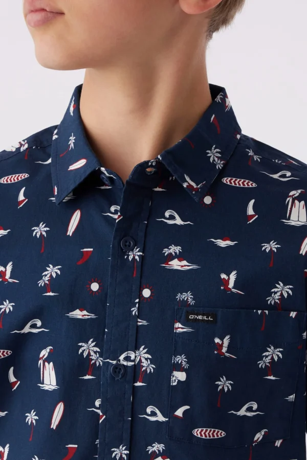 O’Neill Tops^BOY'S QUIVER STRETCH SHIRT NAVY