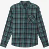 O’Neill Tops^BOY'S REDMOND PLAID STRETCH FLANNEL SHIRT IVY GREEN