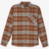 O’Neill Tops^BOY'S REDMOND PLAID STRETCH FLANNEL MED BROWN