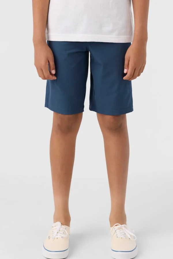 O’Neill Bottoms^BOY'S RESERVE LIGHT CHECK 18" HYBRID SHORTS NAVY