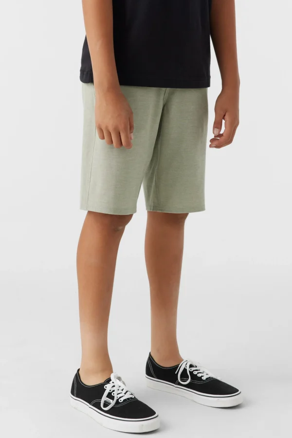 O’Neill Bottoms^BOY'S RESERVE LIGHT CHECK 18" HYBRID SHORTS SAGE