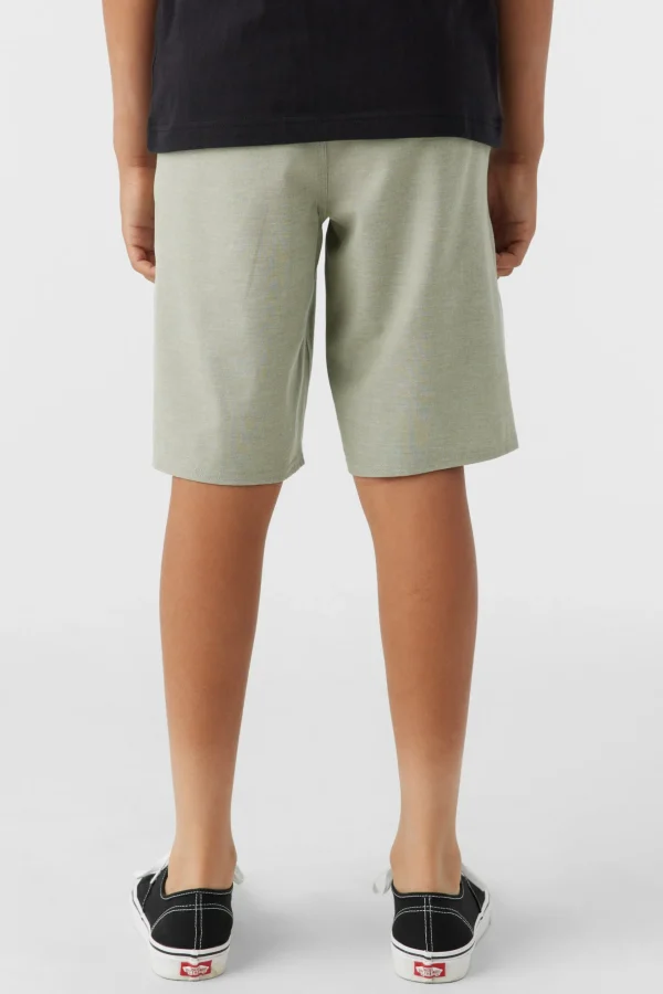 O’Neill Bottoms^BOY'S RESERVE LIGHT CHECK 18" HYBRID SHORTS SAGE