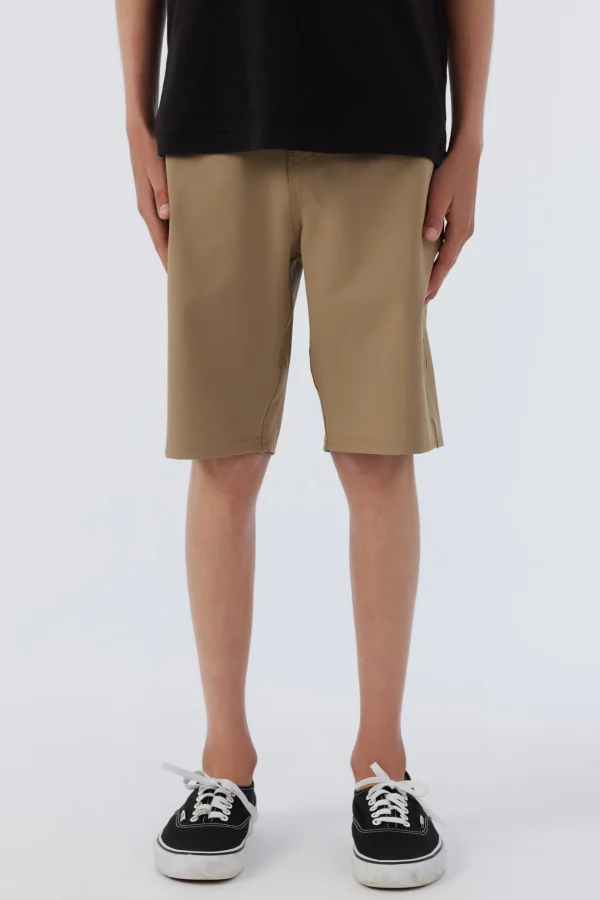 O’Neill Bottoms^BOY'S RESERVE SOLID 18" HYBRID SHORTS KHAKI