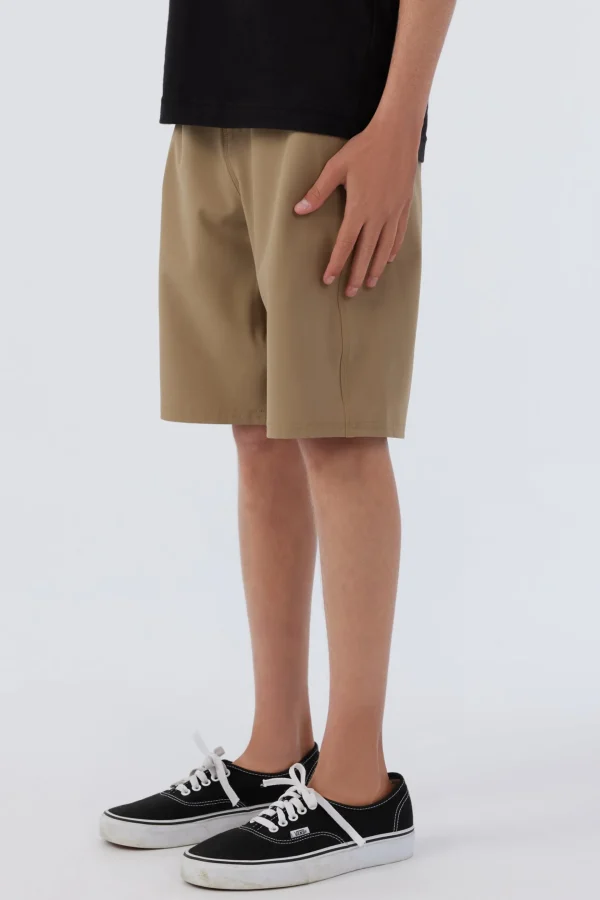 O’Neill Bottoms^BOY'S RESERVE SOLID 18" HYBRID SHORTS KHAKI