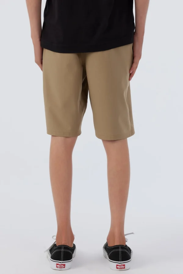 O’Neill Bottoms^BOY'S RESERVE SOLID 18" HYBRID SHORTS KHAKI