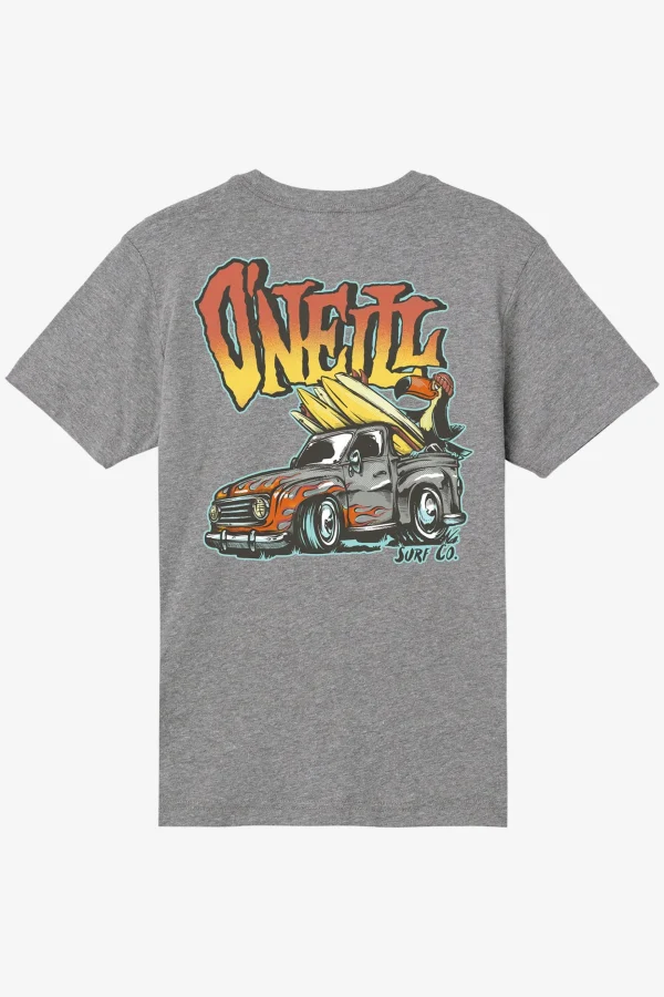 O’Neill Tops^BOY'S RUN THE ROAD TEE HEATHER GREY