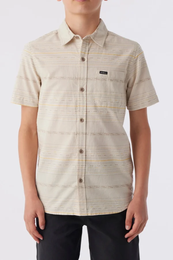 O’Neill Tops^BOY'S SEAFARING STRIPE SHIRT LIGHT KHAKI