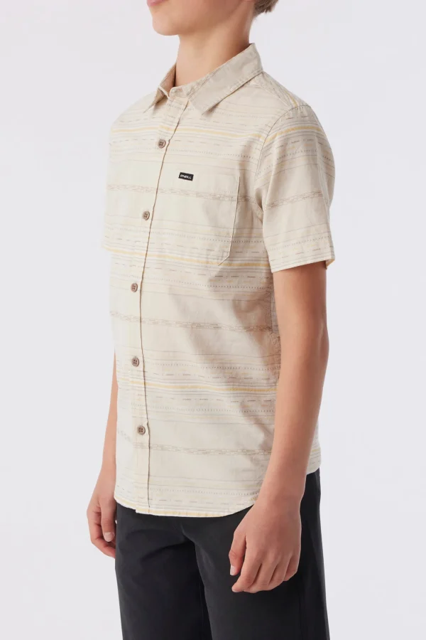 O’Neill Tops^BOY'S SEAFARING STRIPE SHIRT LIGHT KHAKI