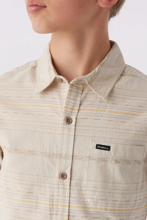 O’Neill Tops^BOY'S SEAFARING STRIPE SHIRT LIGHT KHAKI