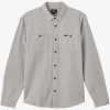 O’Neill Shirts & Flannels^BREAKWATER SOLID FLANNEL STANDARD FIT SHIRT LIGHT GREY