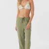 O’Neill Cover-Ups | Bottoms^BRENDA CRINKLE DOUBLE GAUZE BEACH PANTS OIL GREEN