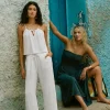 O’Neill Cover-Ups^BRENDA CRINKLE DOUBLE GAUZE BEACH PANTS WHITE