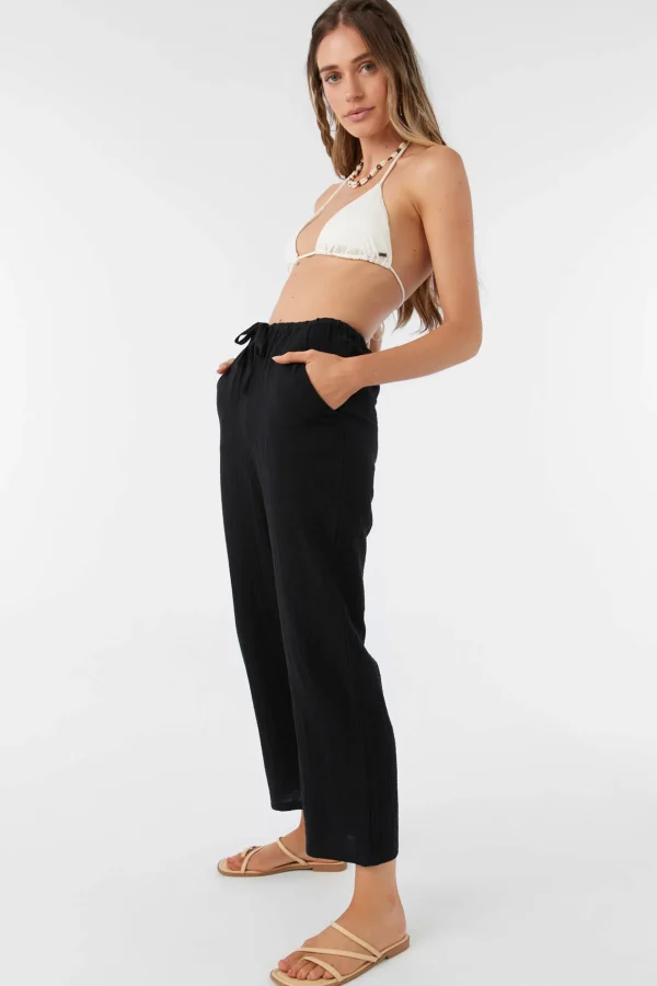 O’Neill Cover-Ups^BRENDA CRINKLE DOUBLE GAUZE BEACH PANTS BLACK