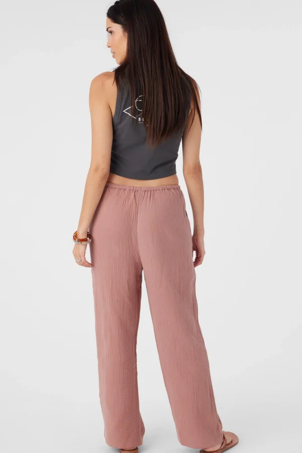 O’Neill Bottoms^BRENDA CRINKLE DOUBLE GAUZE BEACH PANTS BURLWOOD