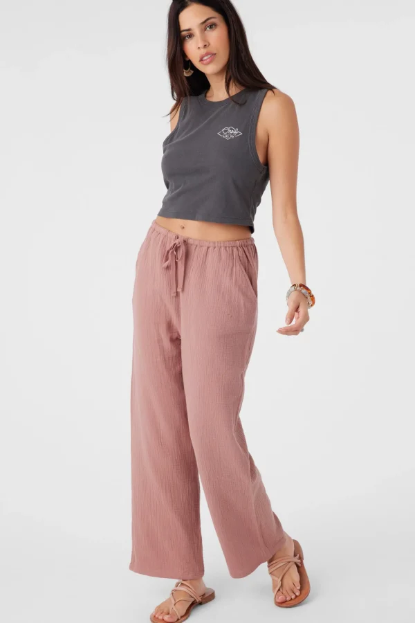 O’Neill Bottoms^BRENDA CRINKLE DOUBLE GAUZE BEACH PANTS BURLWOOD