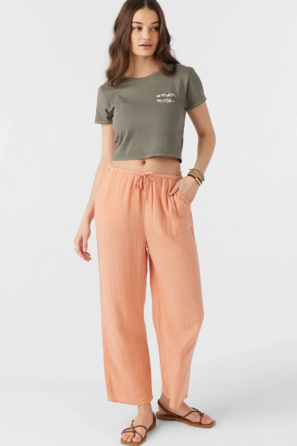 O’Neill Cover-Ups | Bottoms^BRENDA CRINKLE DOUBLE GAUZE BEACH PANTS CANYON SUNSET