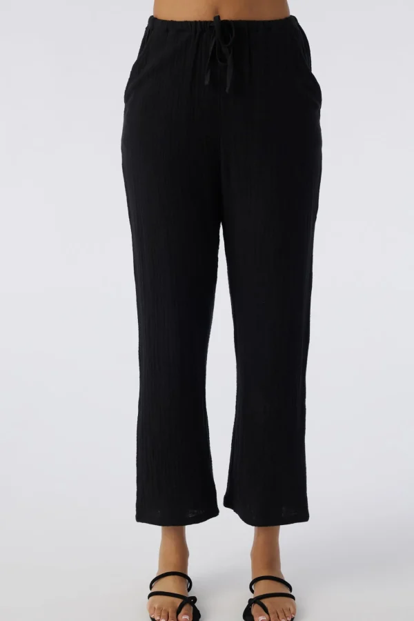 O’Neill Cover-Ups^BRENDA CRINKLE DOUBLE GAUZE BEACH PANTS BLACK