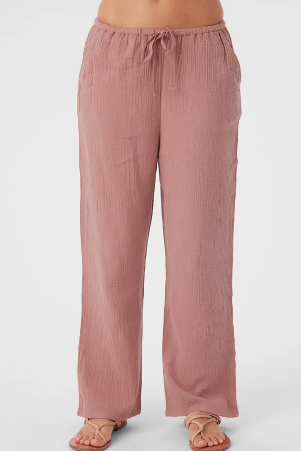 O’Neill Bottoms^BRENDA CRINKLE DOUBLE GAUZE BEACH PANTS BURLWOOD