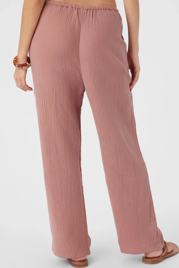 O’Neill Bottoms^BRENDA CRINKLE DOUBLE GAUZE BEACH PANTS BURLWOOD