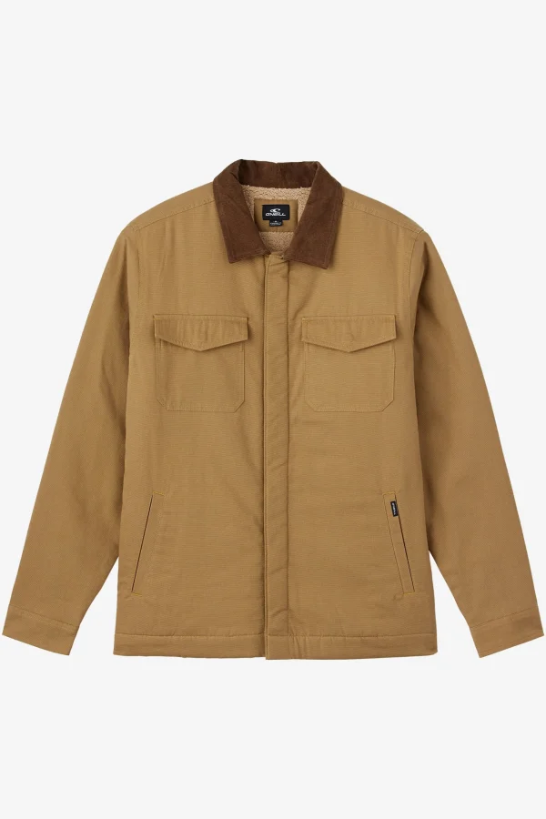 O’Neill Jackets^BRONSEN HIGH PILE LINED JACKET DARK KHAKI