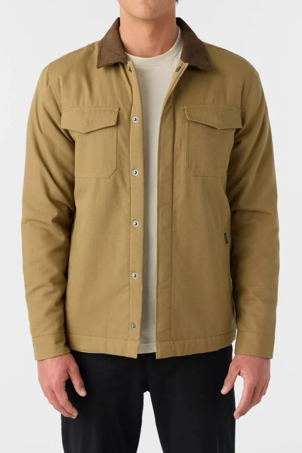 O’Neill Jackets^BRONSEN HIGH PILE LINED JACKET DARK KHAKI