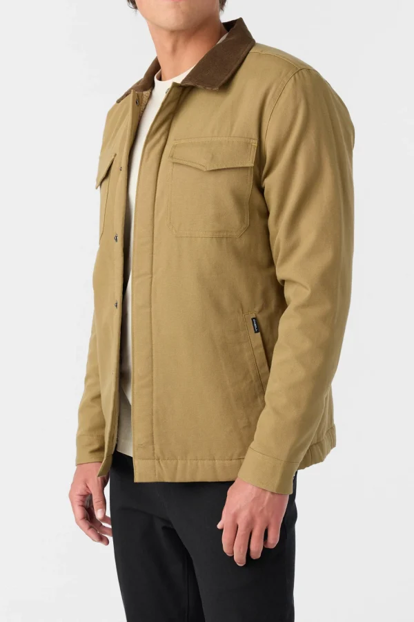 O’Neill Jackets^BRONSEN HIGH PILE LINED JACKET DARK KHAKI