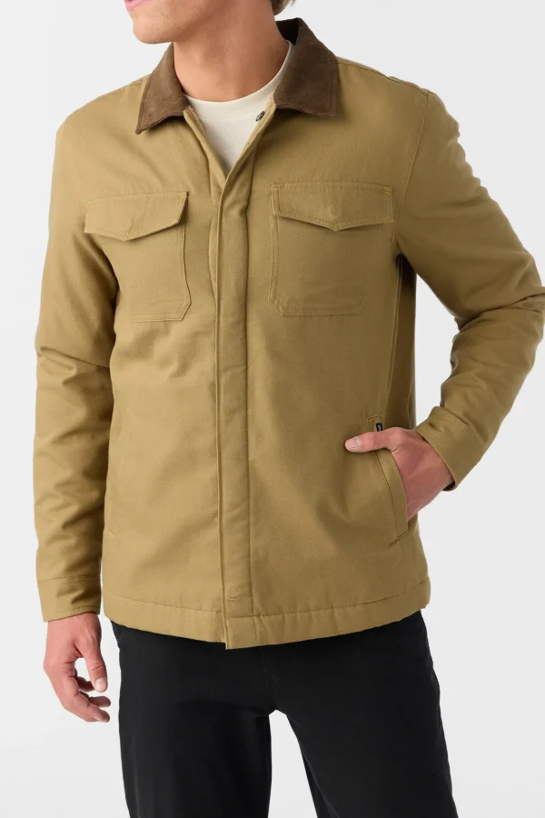 O’Neill Jackets^BRONSEN HIGH PILE LINED JACKET DARK KHAKI